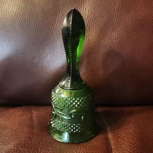 Green Glass Decorative Bell